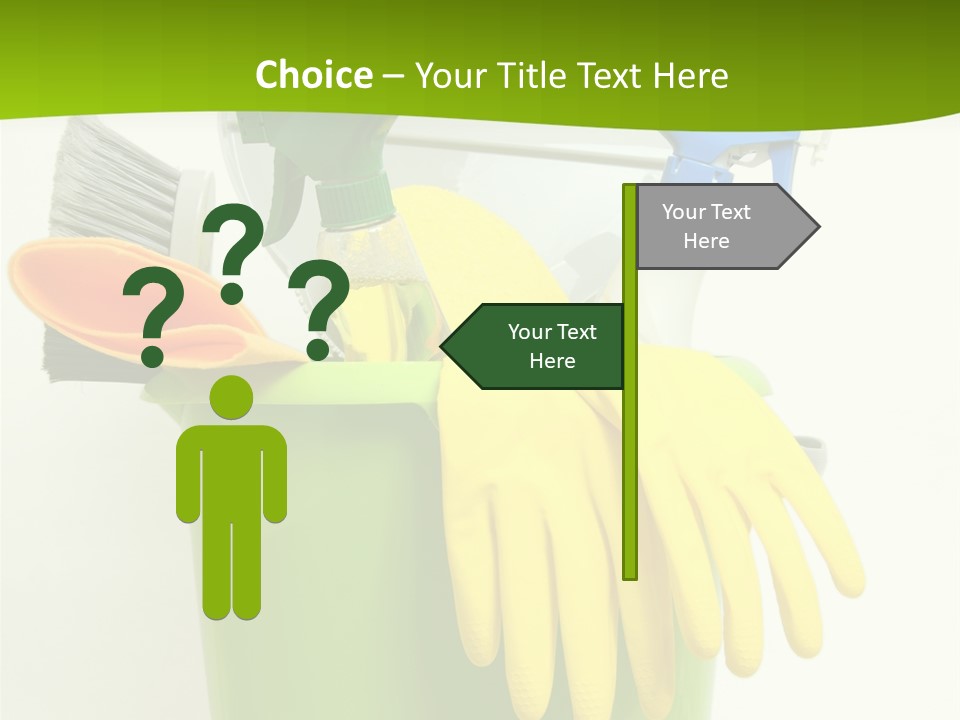 Spray Bottle Household Cleanup PowerPoint Template