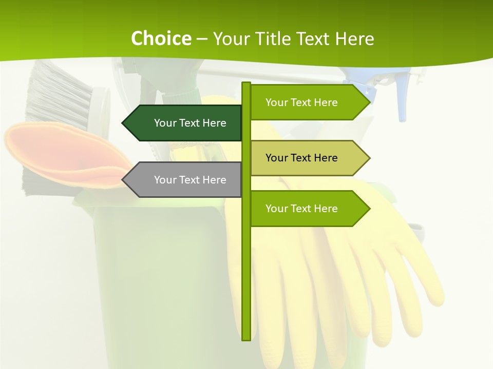 Spray Bottle Household Cleanup PowerPoint Template
