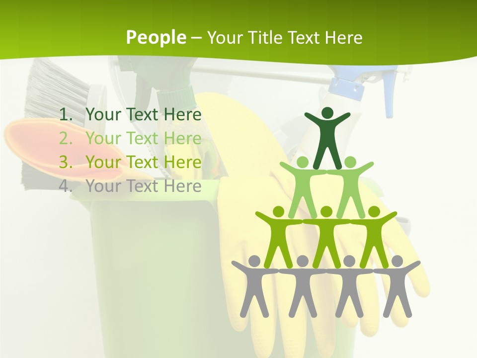 Spray Bottle Household Cleanup PowerPoint Template