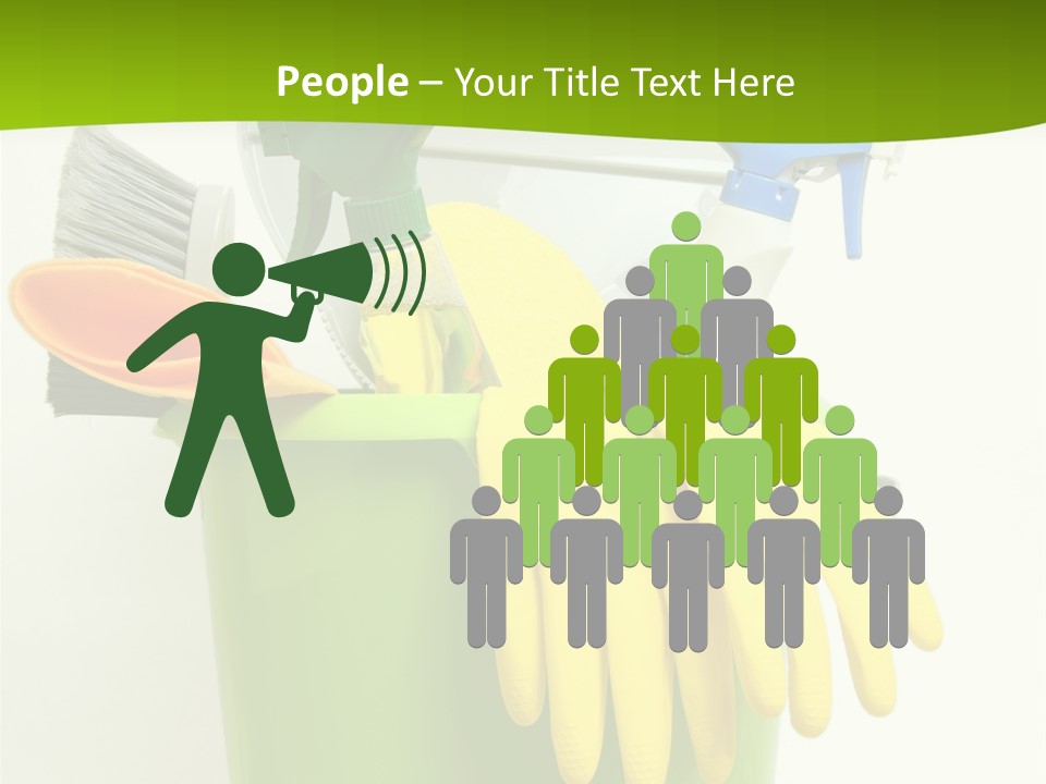 Spray Bottle Household Cleanup PowerPoint Template