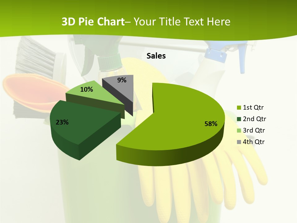 Spray Bottle Household Cleanup PowerPoint Template