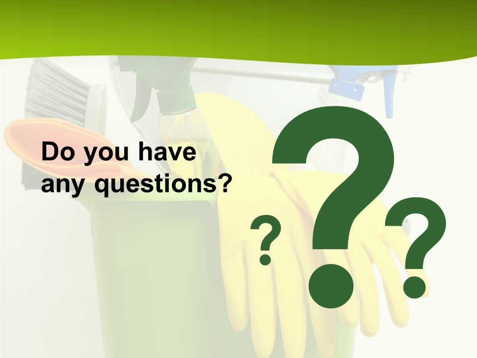 Spray Bottle Household Cleanup PowerPoint Template