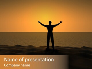 Hands Rave Sea PowerPoint Template