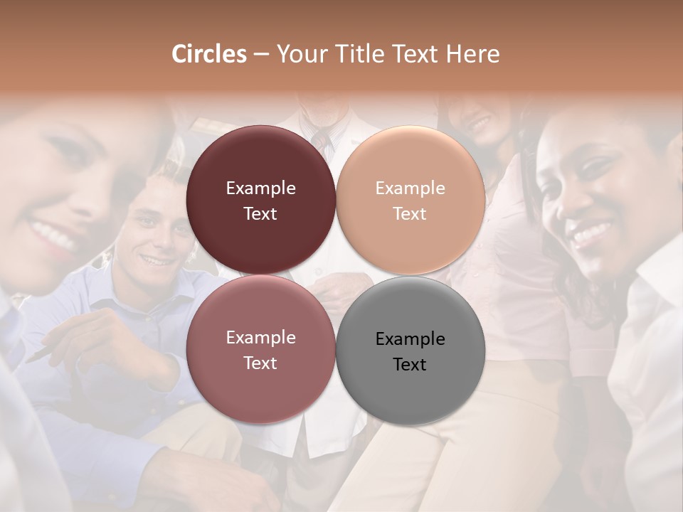 Sitting Mature Circle PowerPoint Template