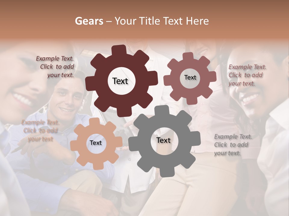 Sitting Mature Circle PowerPoint Template