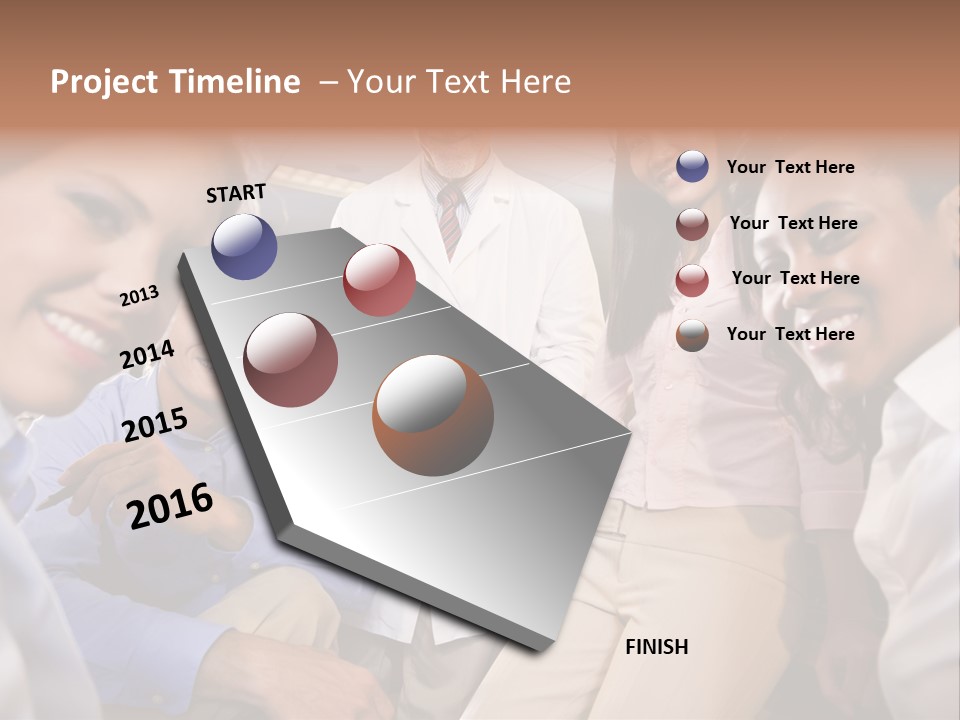 Sitting Mature Circle PowerPoint Template