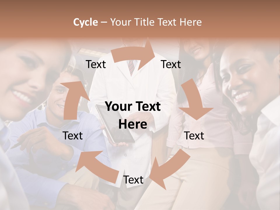 Sitting Mature Circle PowerPoint Template