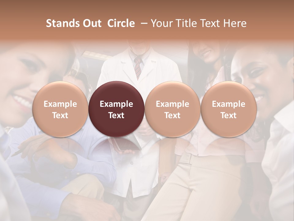 Sitting Mature Circle PowerPoint Template