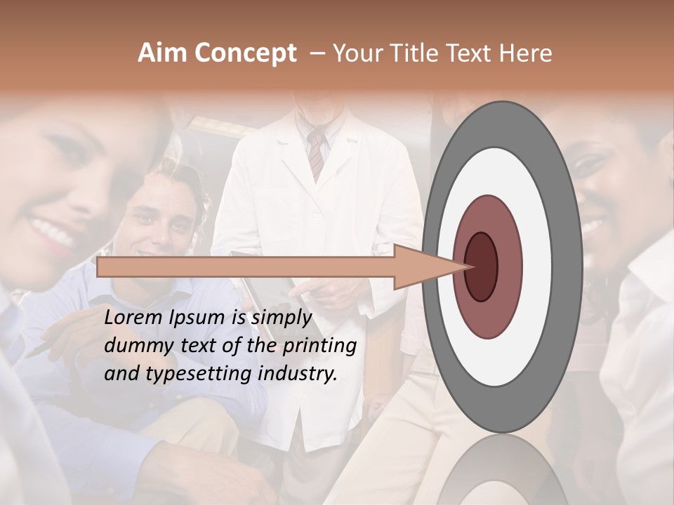 Sitting Mature Circle PowerPoint Template