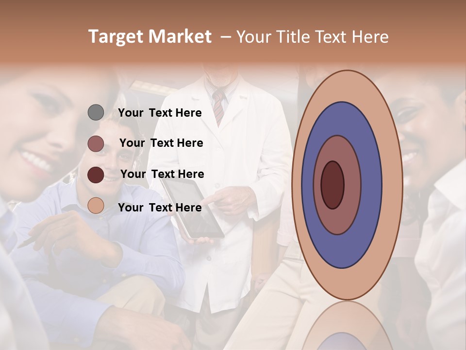 Sitting Mature Circle PowerPoint Template