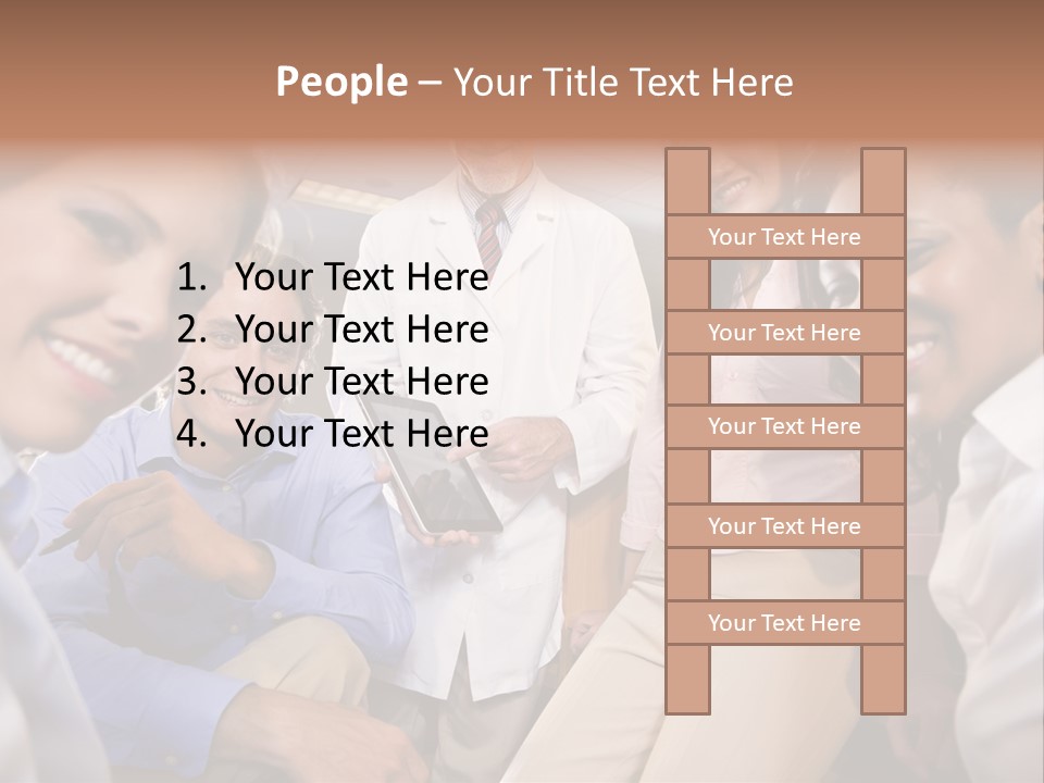 Sitting Mature Circle PowerPoint Template