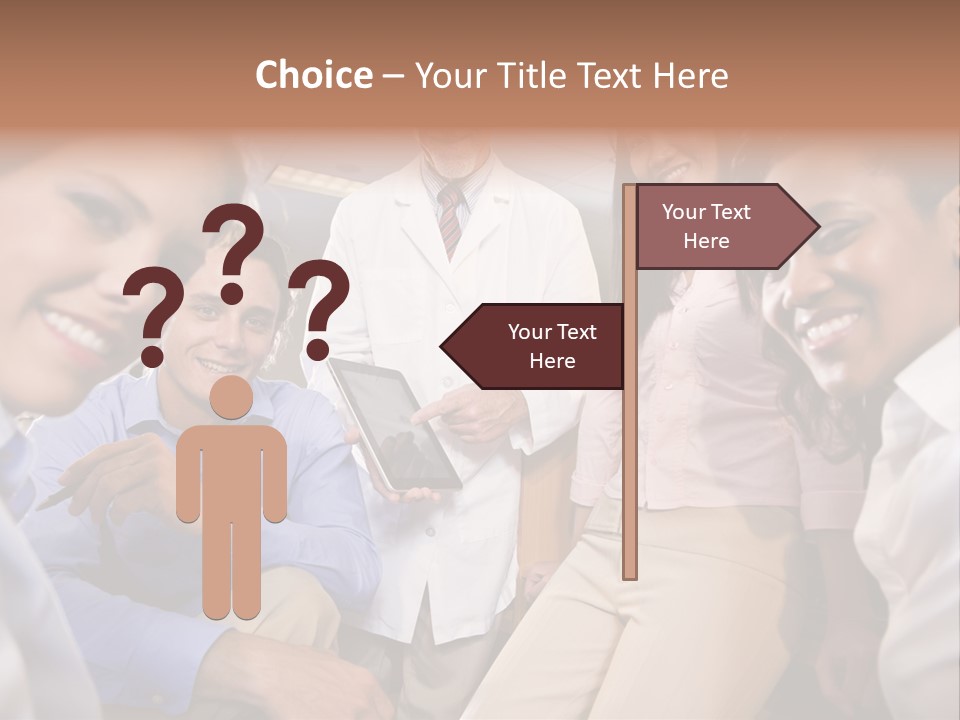 Sitting Mature Circle PowerPoint Template