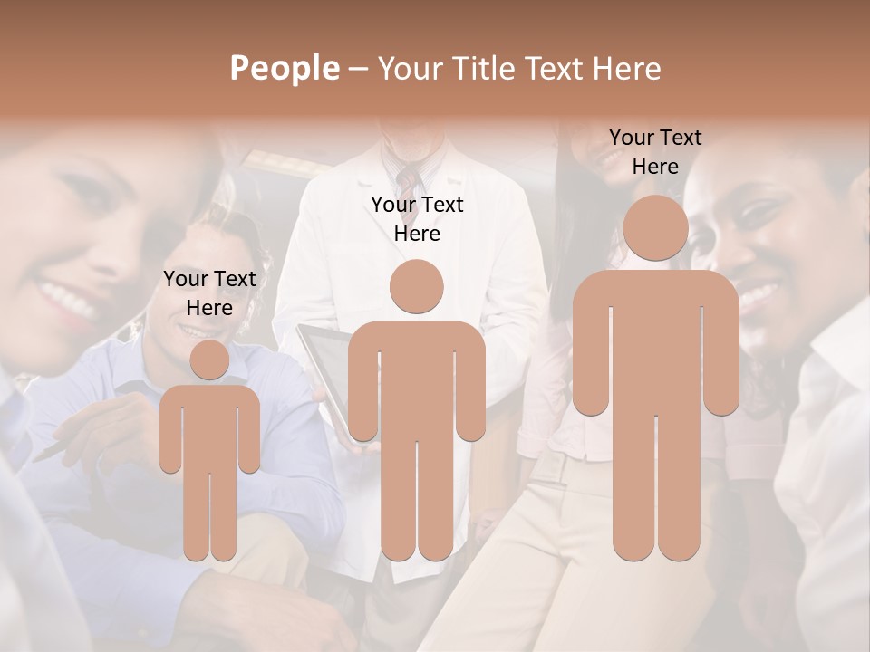 Sitting Mature Circle PowerPoint Template