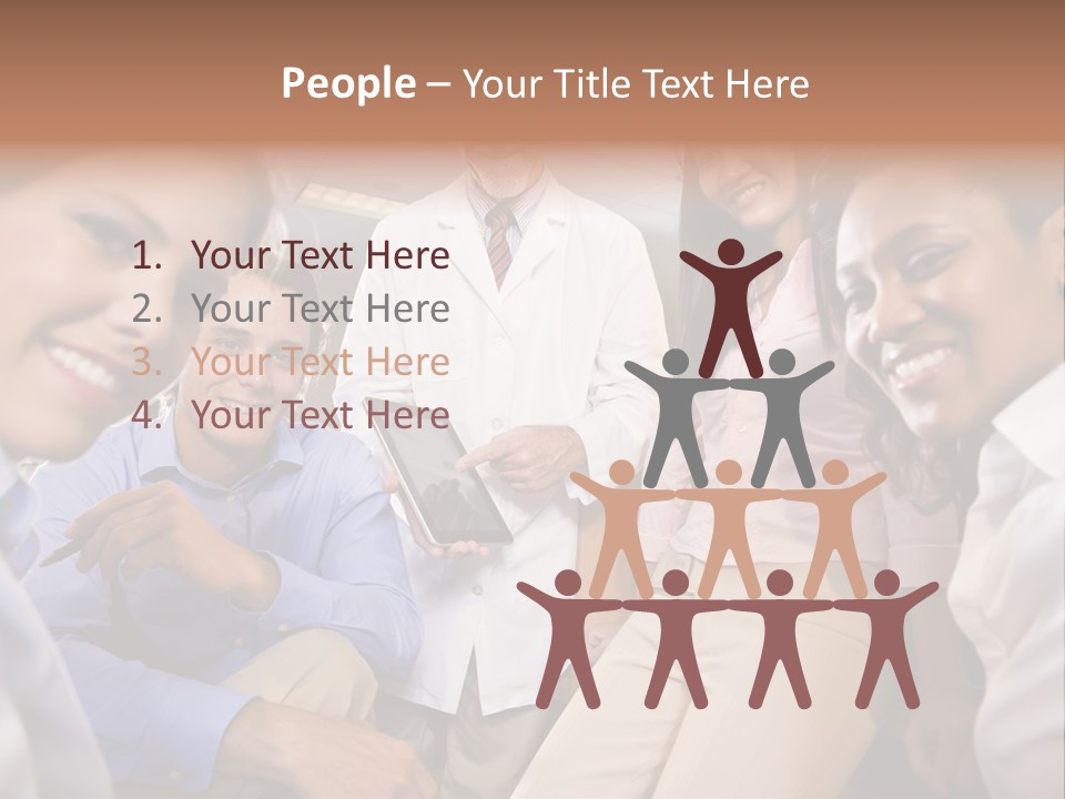 Sitting Mature Circle PowerPoint Template