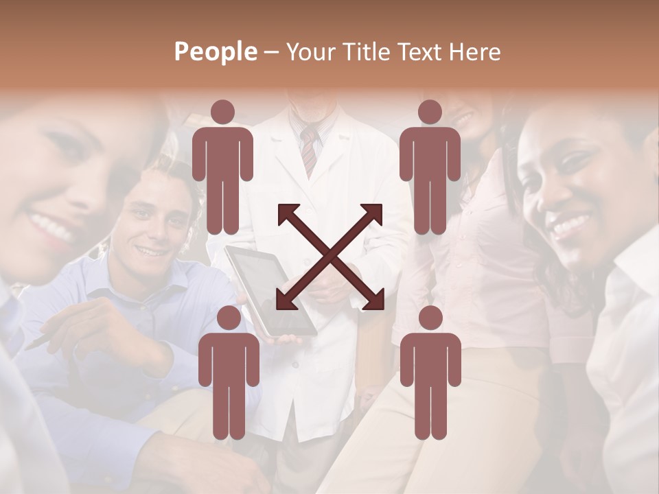 Sitting Mature Circle PowerPoint Template