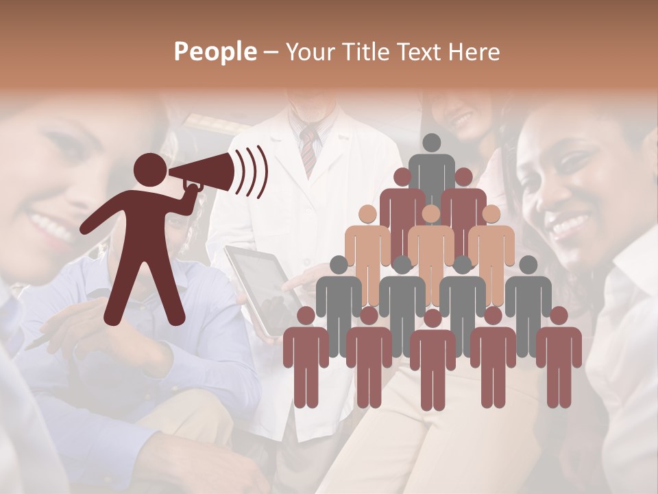 Sitting Mature Circle PowerPoint Template