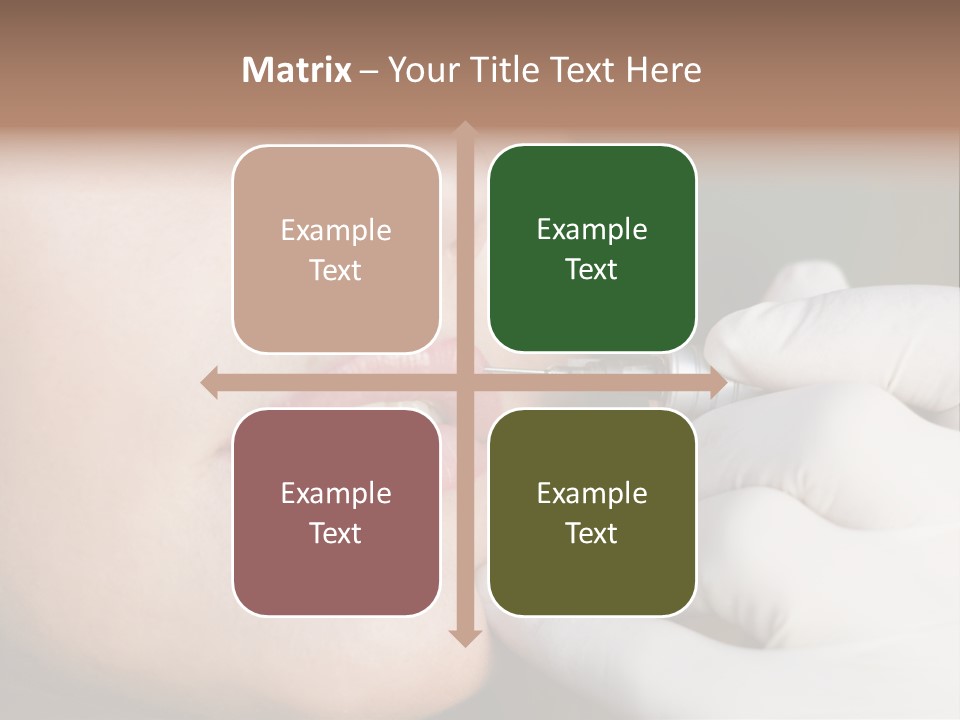 White Female Portrait PowerPoint Template