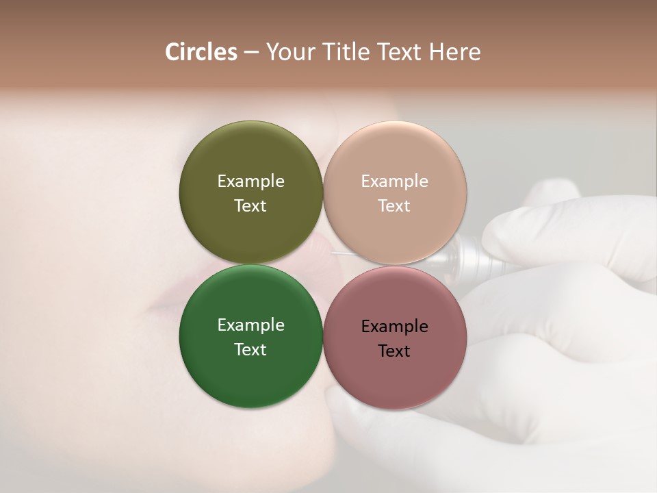 White Female Portrait PowerPoint Template