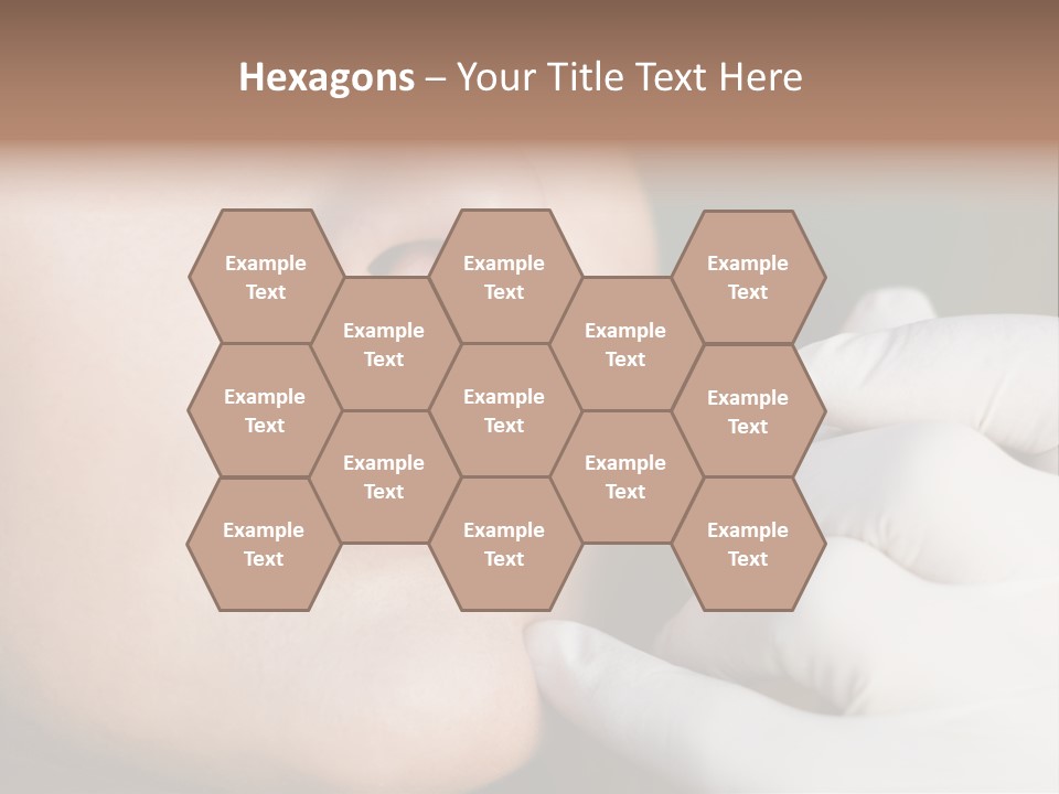 White Female Portrait PowerPoint Template