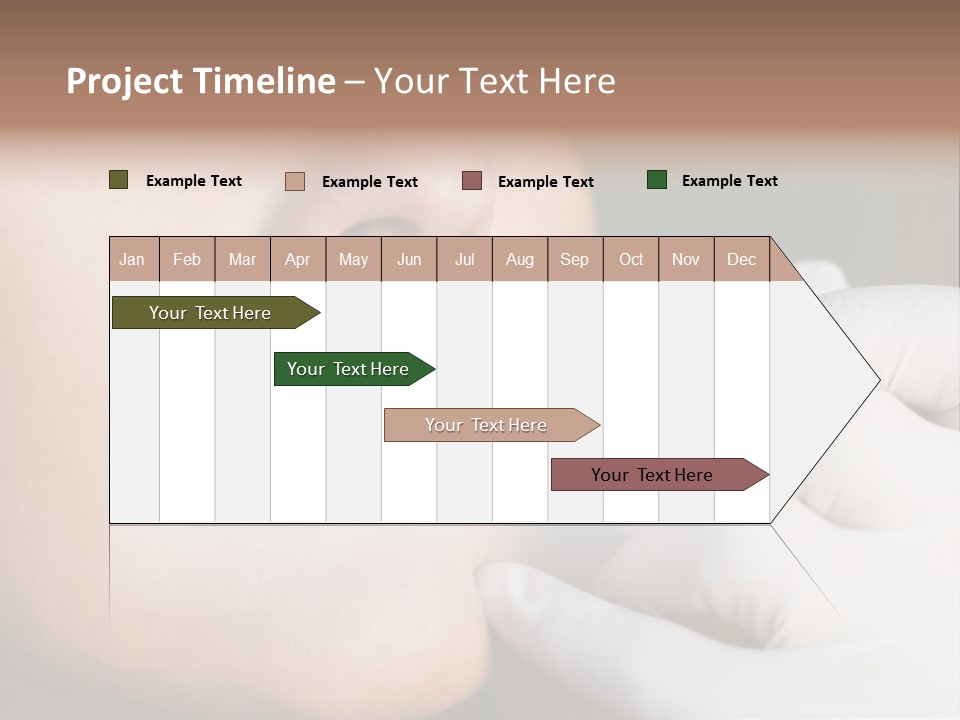 White Female Portrait PowerPoint Template