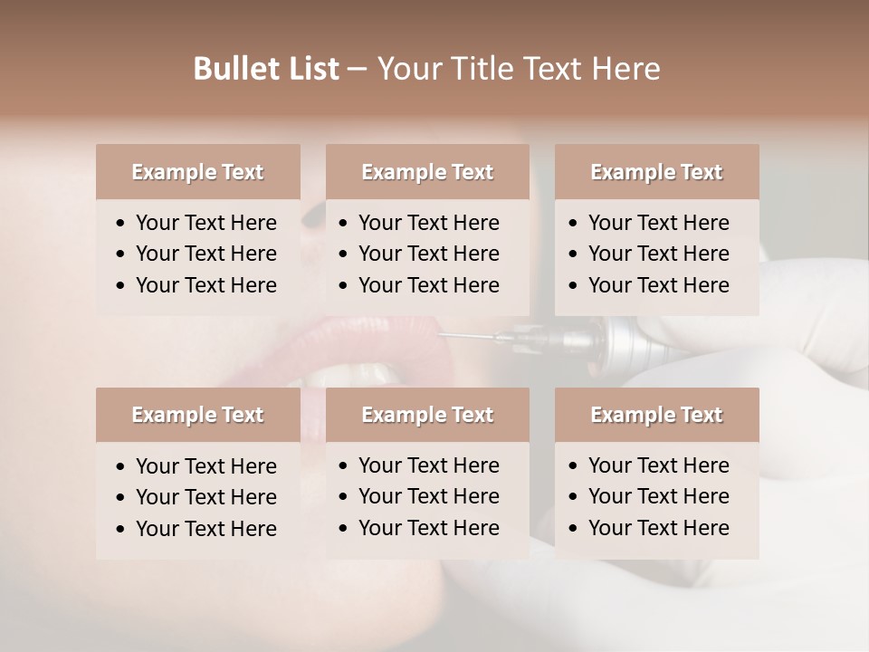 White Female Portrait PowerPoint Template