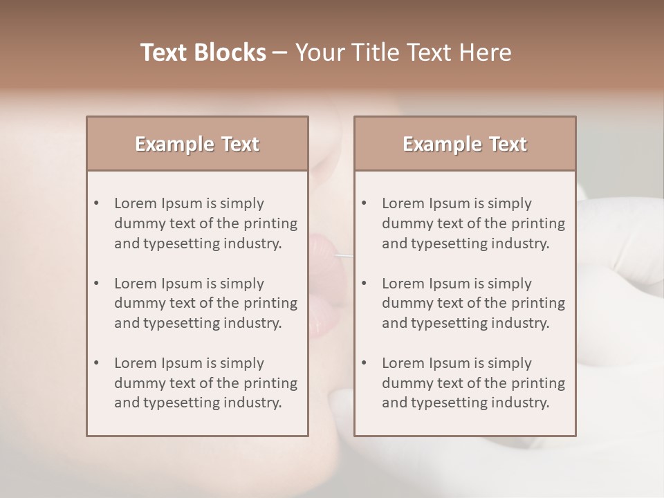 White Female Portrait PowerPoint Template