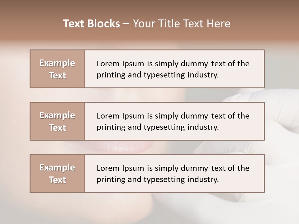 White Female Portrait PowerPoint Template