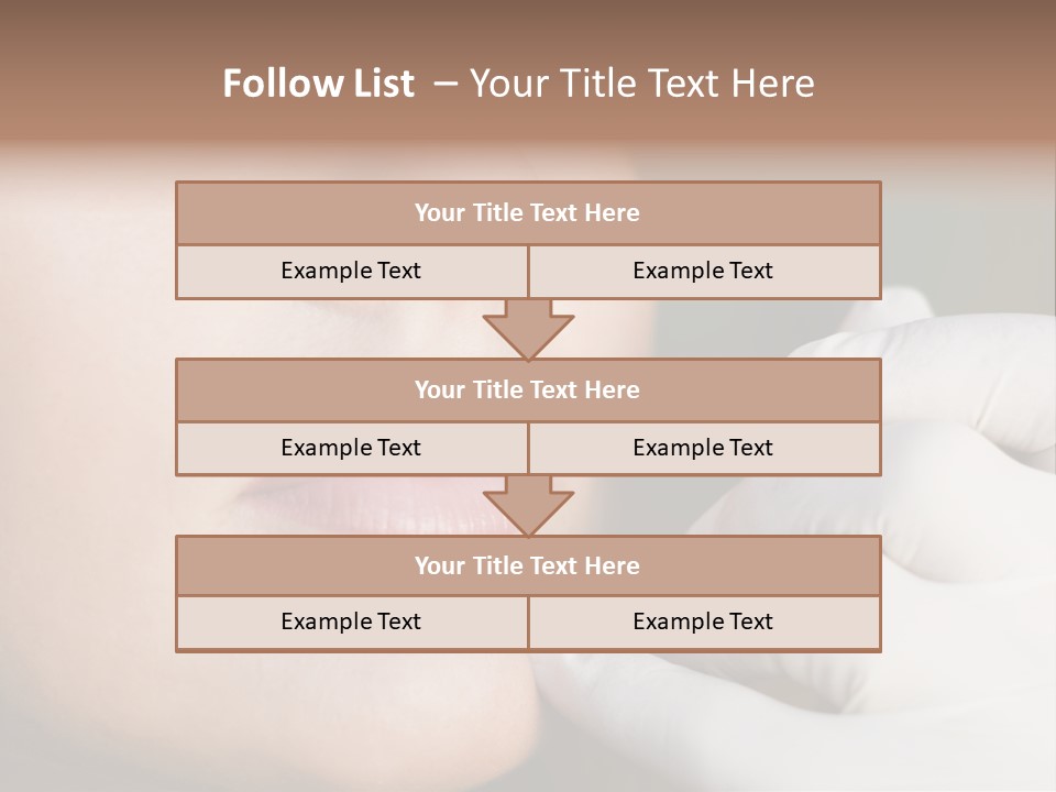 White Female Portrait PowerPoint Template