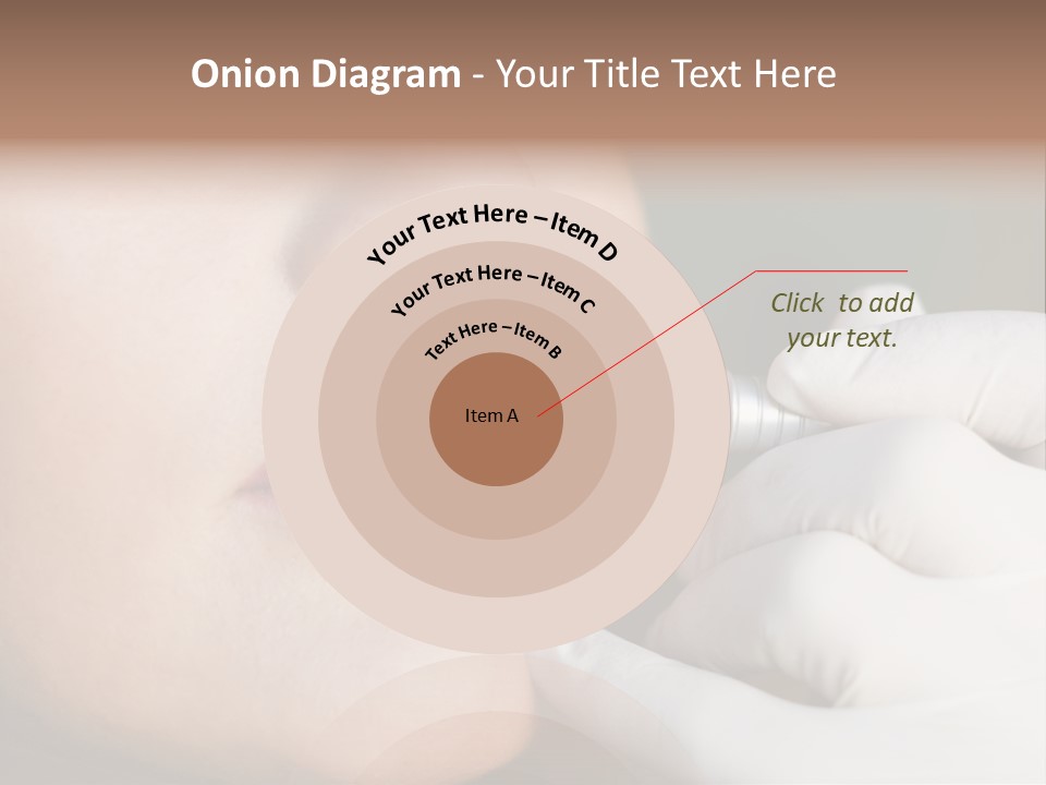 White Female Portrait PowerPoint Template