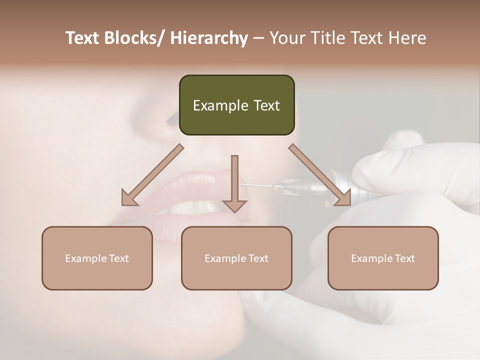 White Female Portrait PowerPoint Template