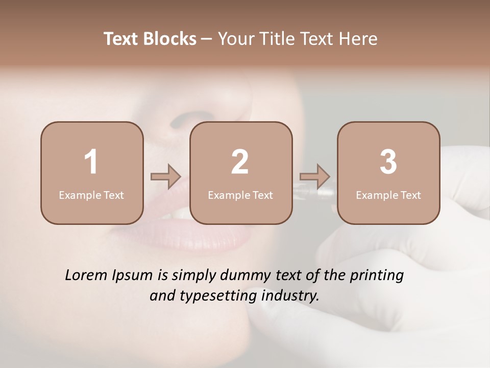 White Female Portrait PowerPoint Template