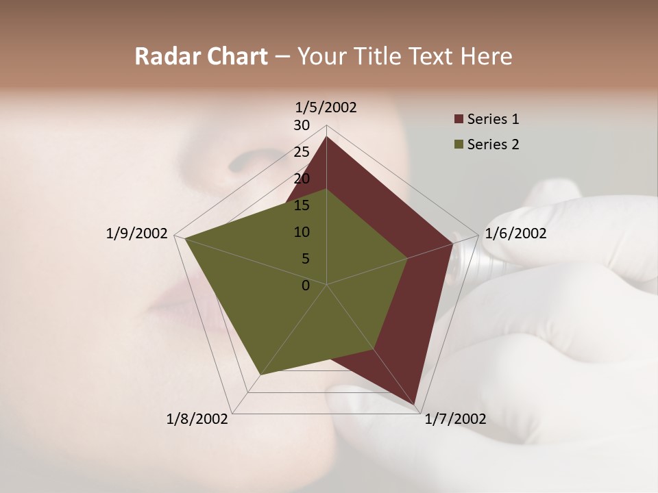 White Female Portrait PowerPoint Template