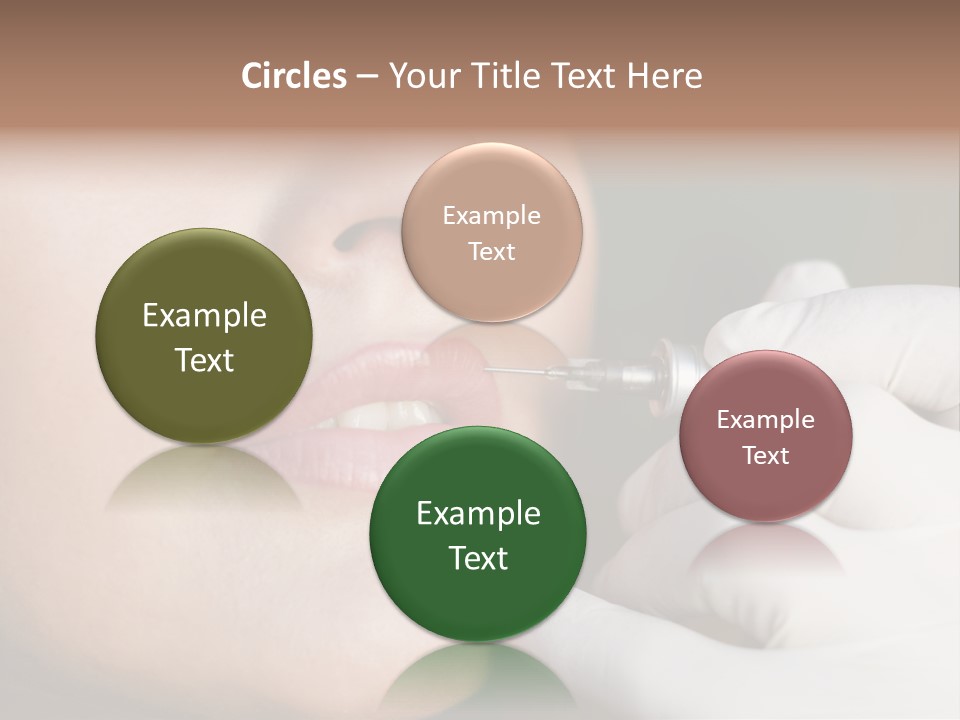 White Female Portrait PowerPoint Template