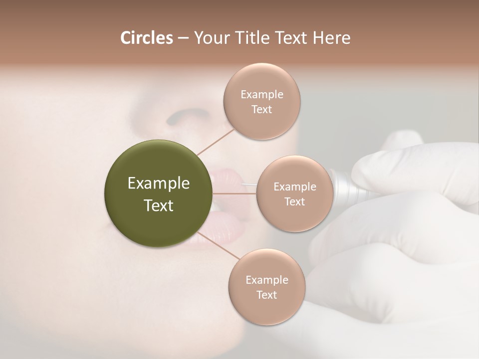 White Female Portrait PowerPoint Template