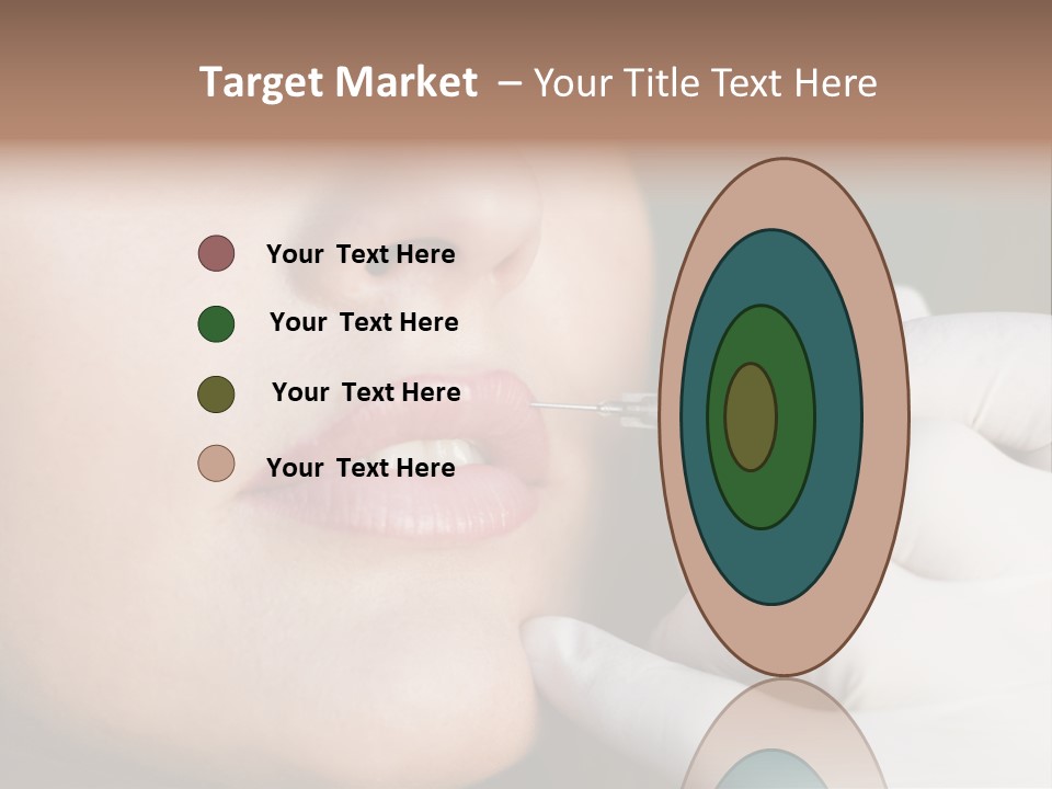 White Female Portrait PowerPoint Template