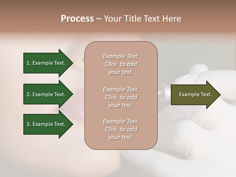 White Female Portrait PowerPoint Template