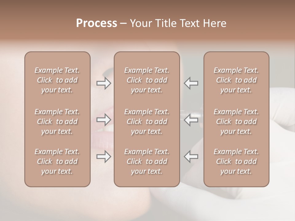 White Female Portrait PowerPoint Template