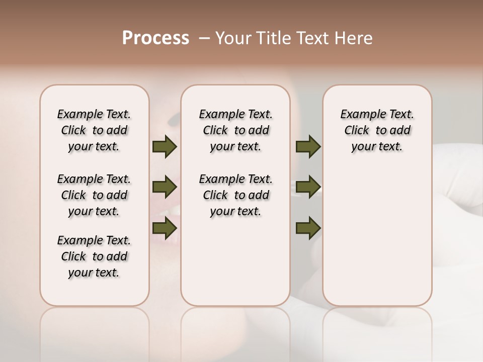White Female Portrait PowerPoint Template