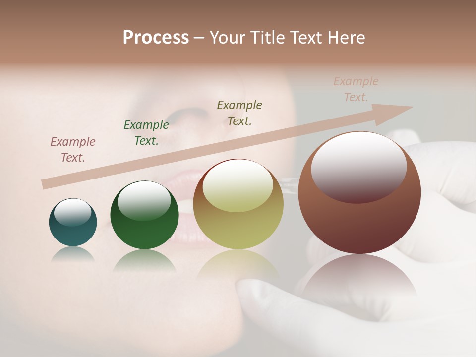 White Female Portrait PowerPoint Template