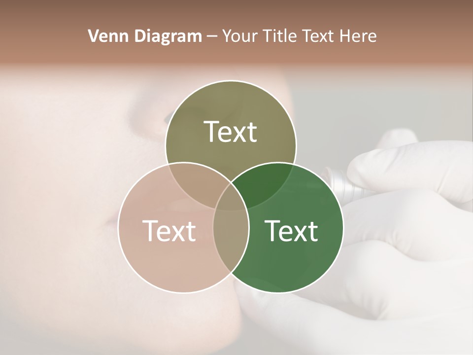 White Female Portrait PowerPoint Template