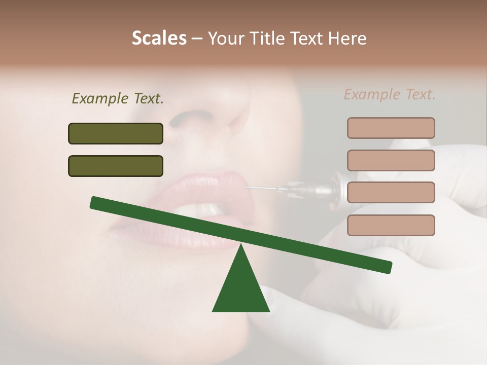 White Female Portrait PowerPoint Template