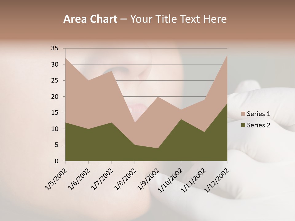 White Female Portrait PowerPoint Template