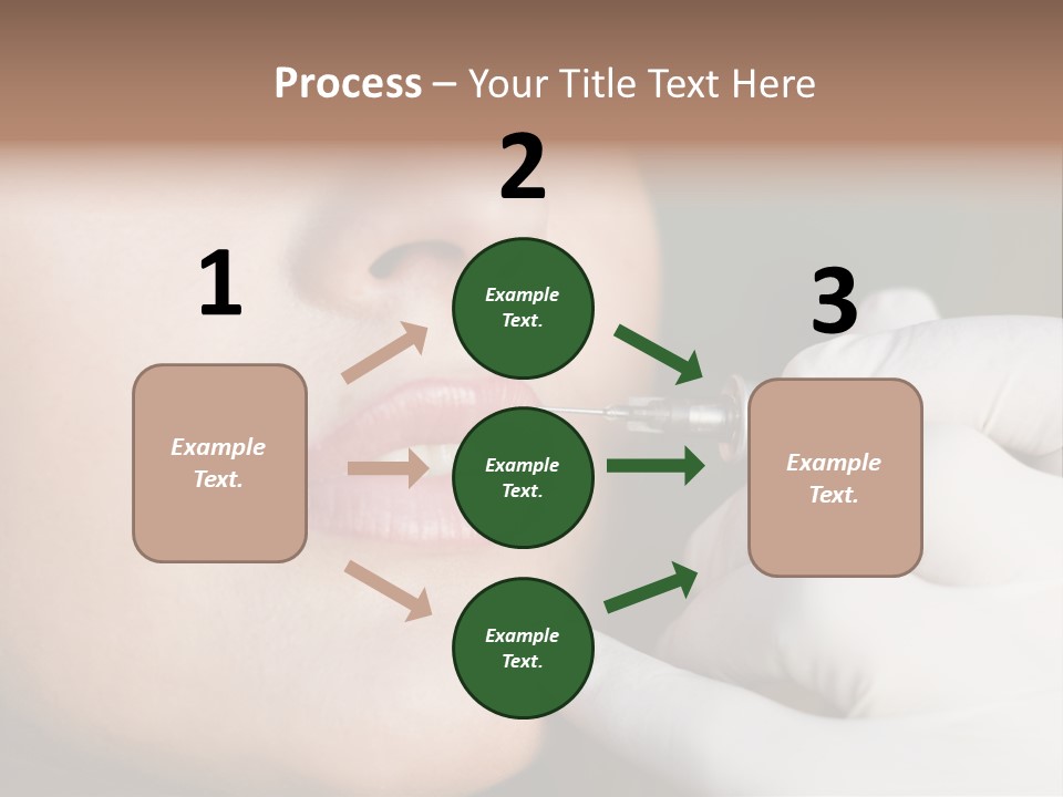 White Female Portrait PowerPoint Template