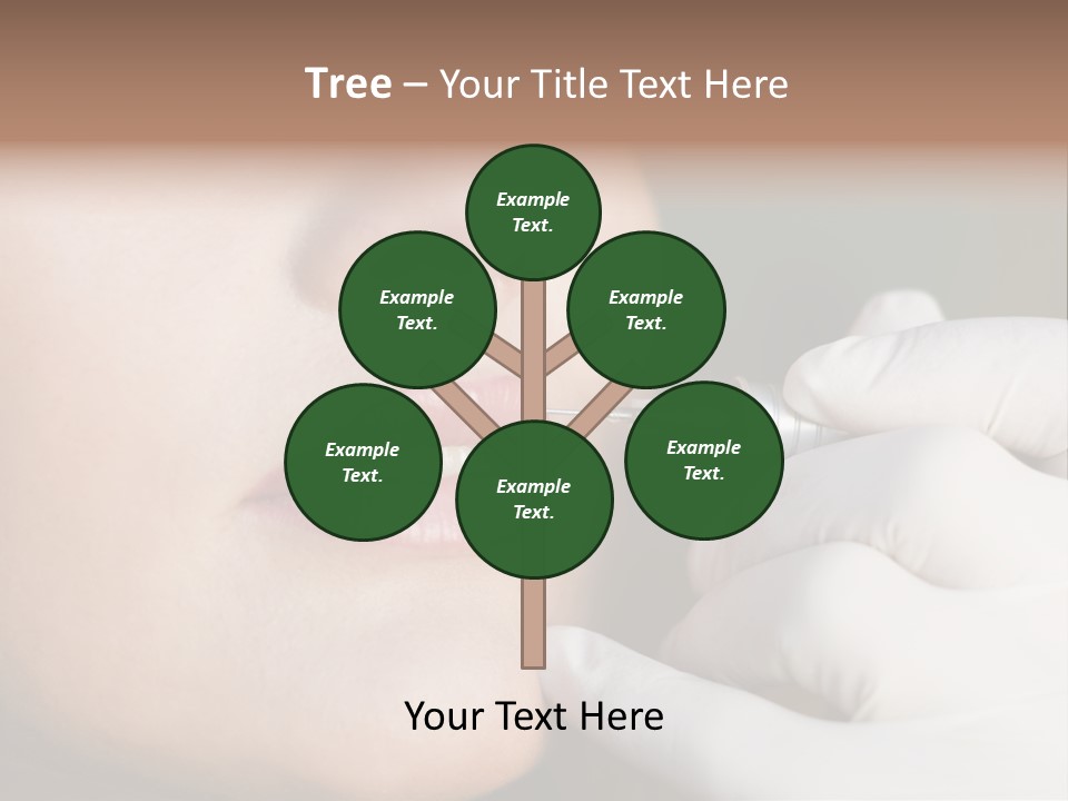 White Female Portrait PowerPoint Template