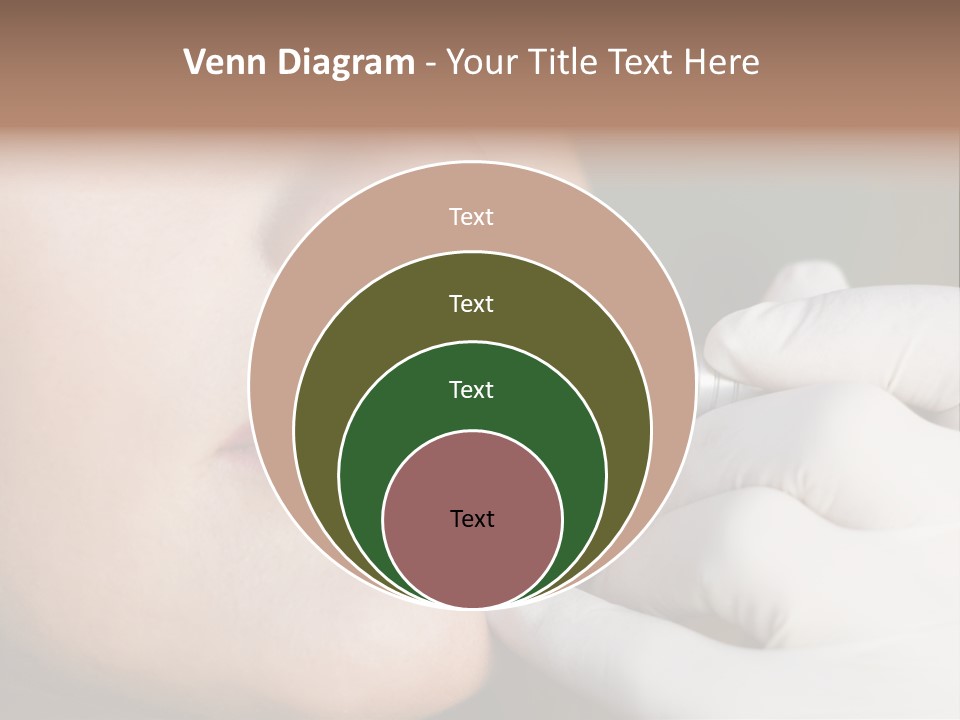 White Female Portrait PowerPoint Template