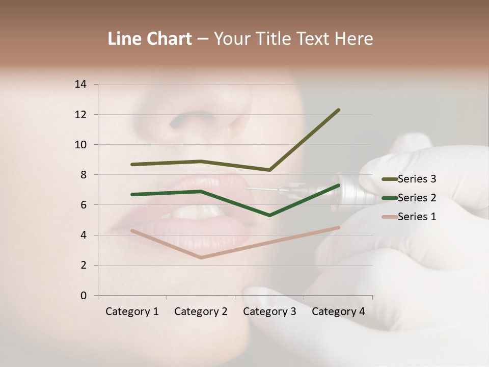 White Female Portrait PowerPoint Template