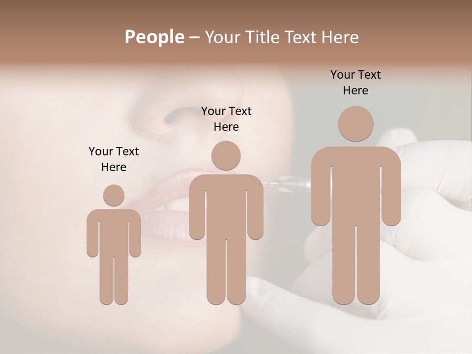 White Female Portrait PowerPoint Template