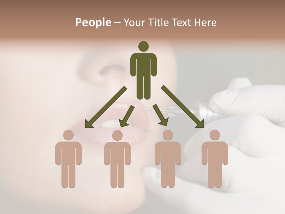 White Female Portrait PowerPoint Template