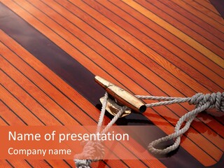 Boat Metal Mahogany PowerPoint Template