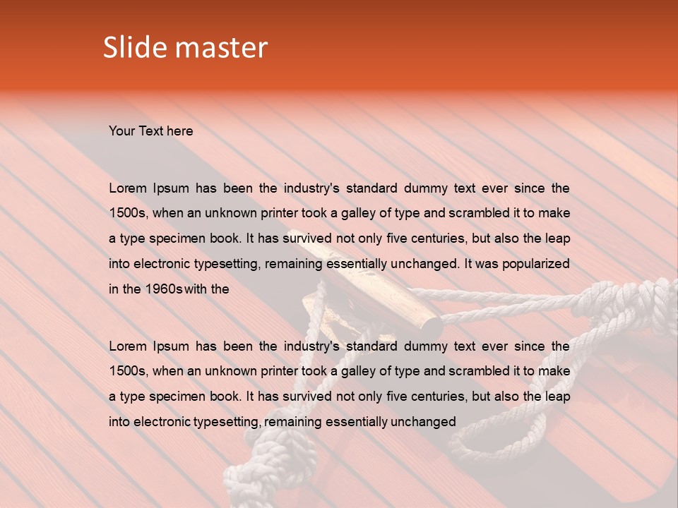 Boat Metal Mahogany PowerPoint Template